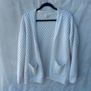 White cardigan